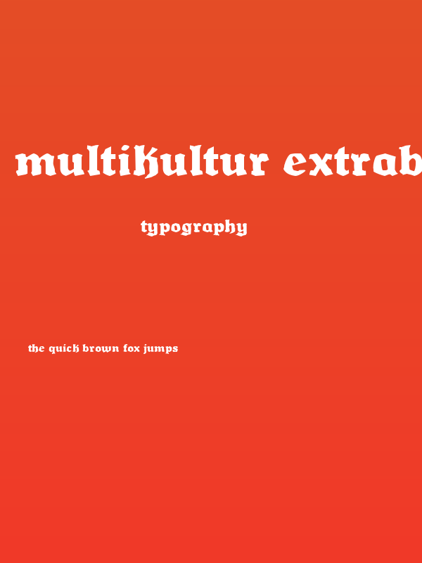 Multikultur ExtraBold Poster