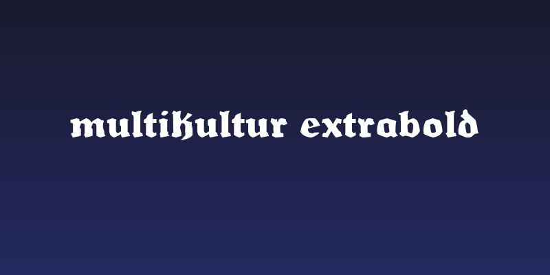 Multikultur ExtraBold Social Header
