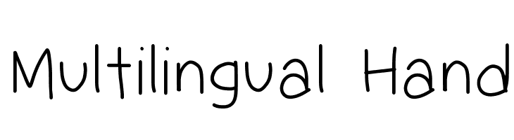 Multilingual Hand Font