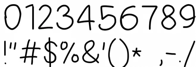 Multilingual Hand Font OTHER CHARS