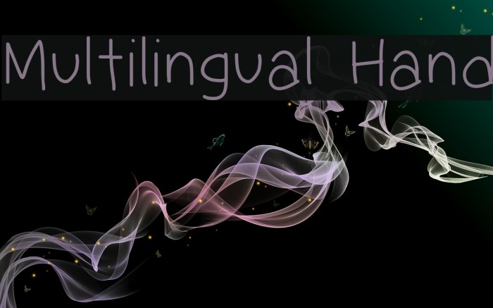 Multilingual Hand Font examples