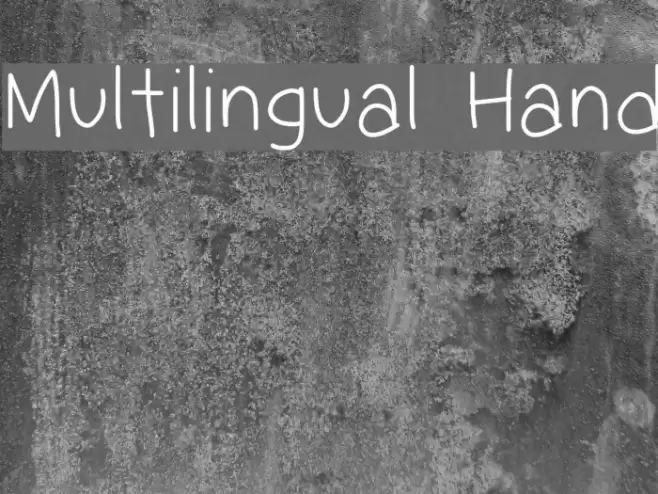 Multilingual Hand Font examples