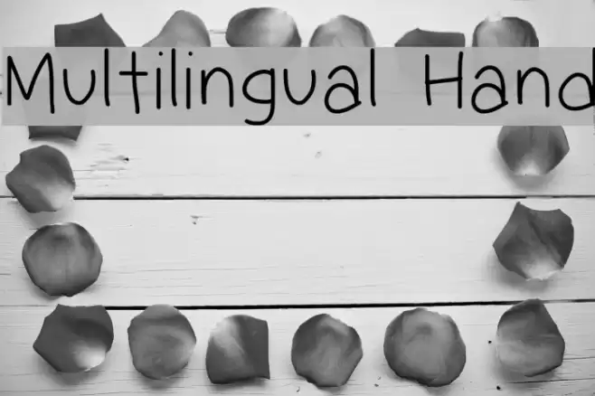 Multilingual Hand Font examples