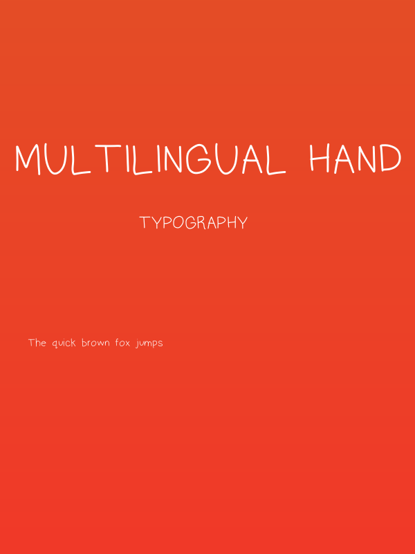 Multilingual Hand Poster
