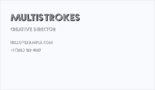 Multistrokes Business Card