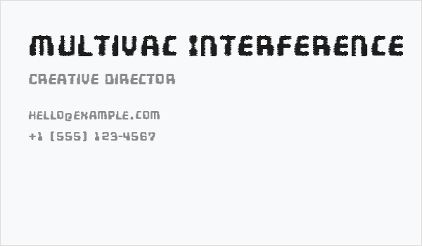 Multivac Interference Business Card