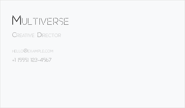Multiverse Business Card