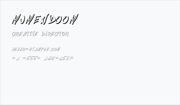 Mumendoom Business Card