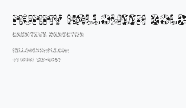 Mummy Halloween Bold Italic Business Card