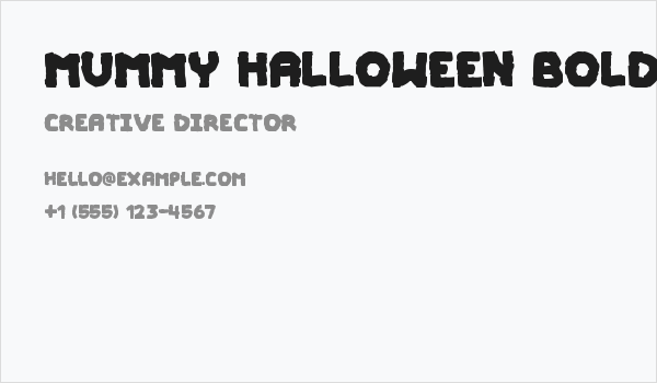 Mummy Halloween Bold Business Card
