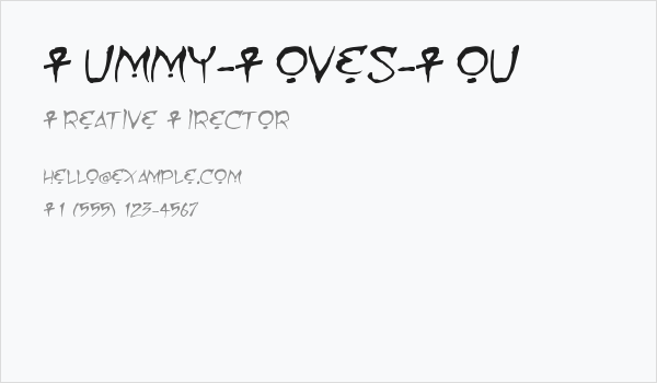 Mummy-Loves-You Business Card