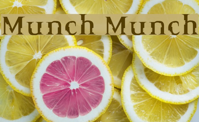 Munch Munch Font examples