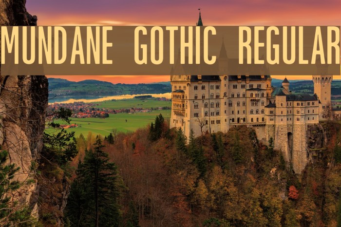 Mundane Gothic Regular Font examples