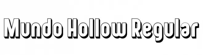 Mundo Hollow Regular  font caratteri gratis