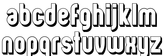 Mundo Hollow Regular Font LOWERCASE