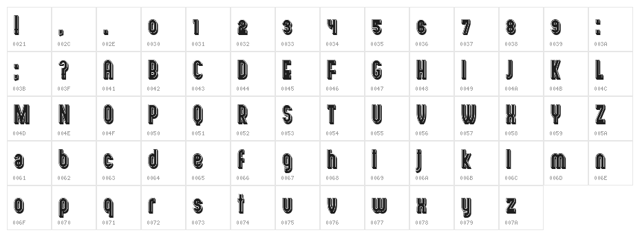 Mundo Regular Character Map