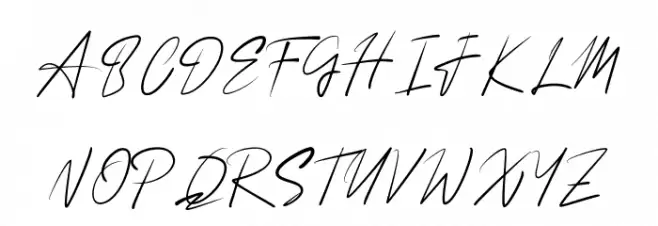 MungSignature Schriftart Groß