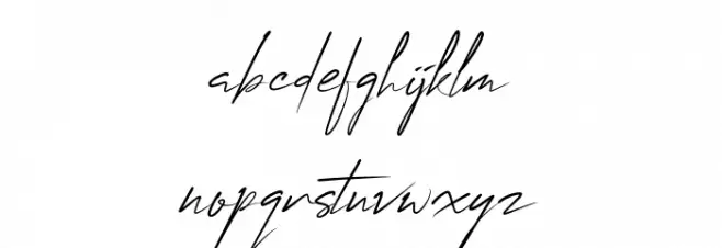 MungSignature Font LOWERCASE