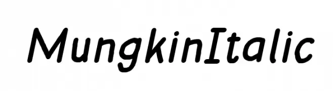 Mungkin Italic  Frei Schriftart Herunterladen