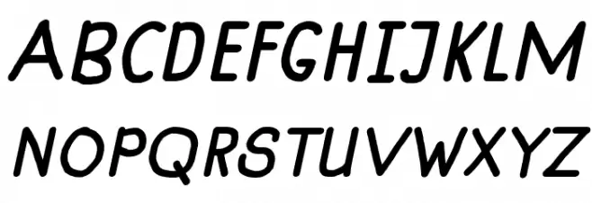 Mungkin Italic Polices MAJUSCULES
