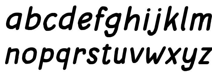 Mungkin Italic Font LOWERCASE