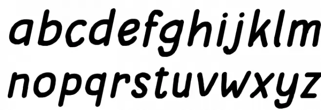 Mungkin Italic फ़ॉन्ट लोअरकेस