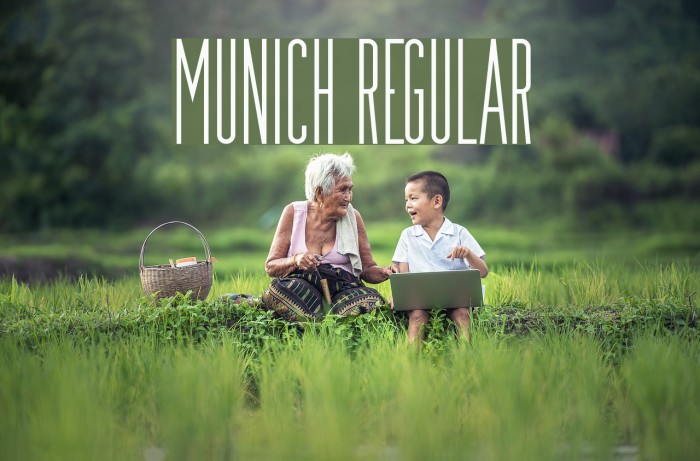 Munich Regular Font examples