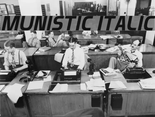 Munistic Italic Font examples