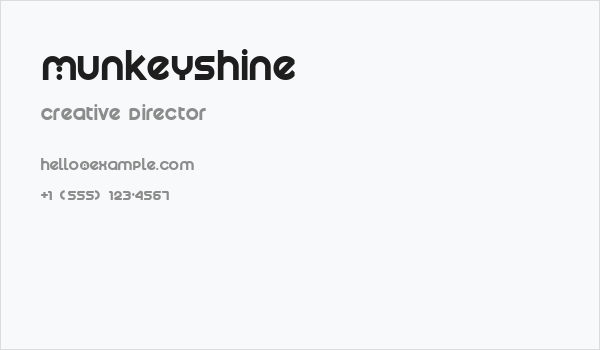 Munkeyshine Business Card