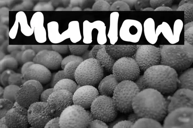 Munlow Font examples