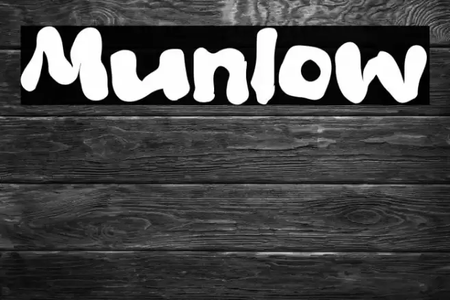 Munlow Font examples