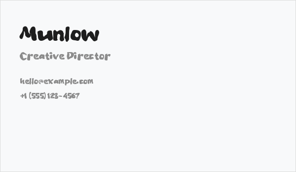 Munlow Business Card