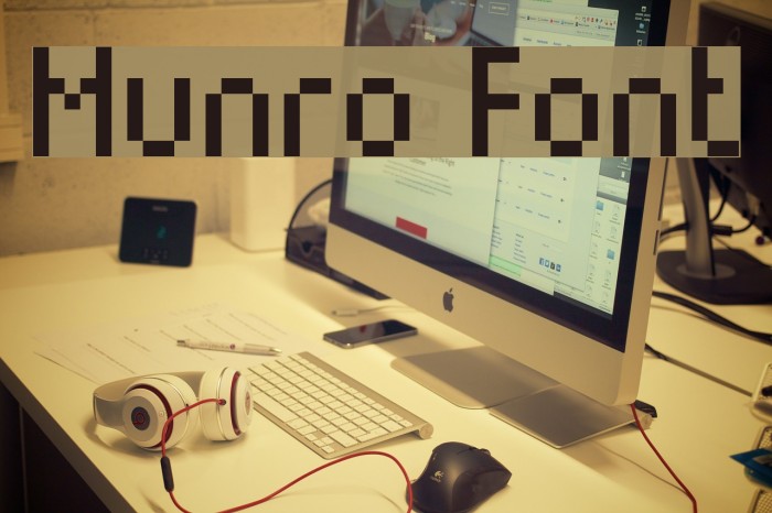 Munro Font examples