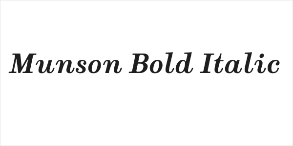 Munson Bold Italic Logo