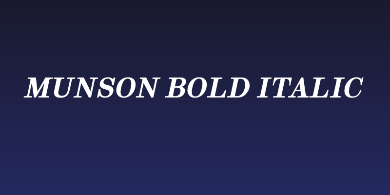 Munson Bold Italic Social Header