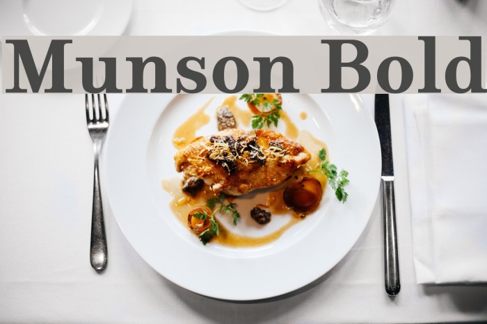 Munson Bold Font examples