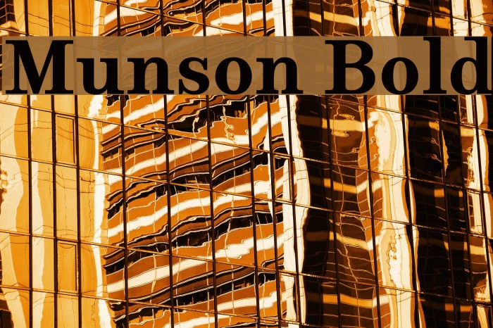 Munson Bold Font examples