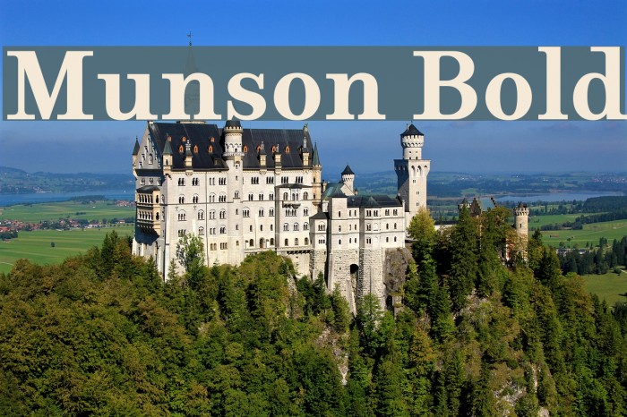 Munson Bold Font examples