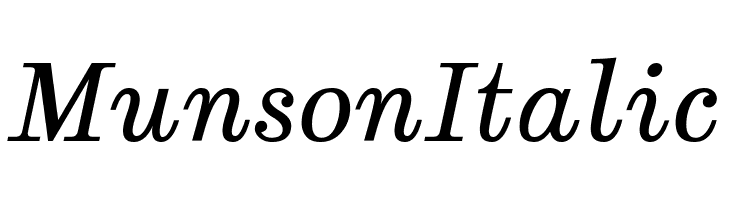 Munson Italic Font