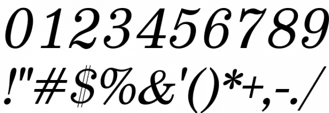 Munson Italic Font OTHER CHARS