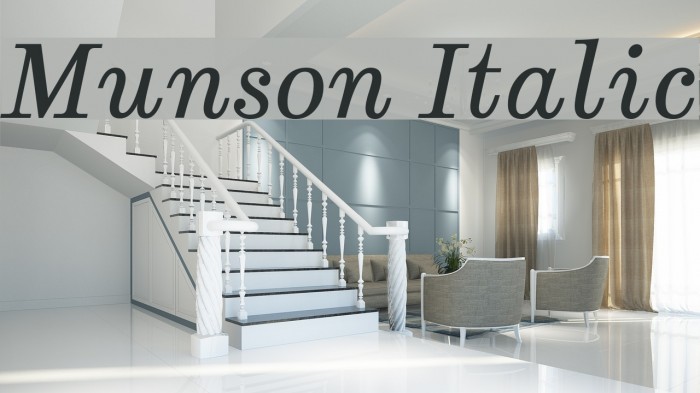 Munson Italic Font examples