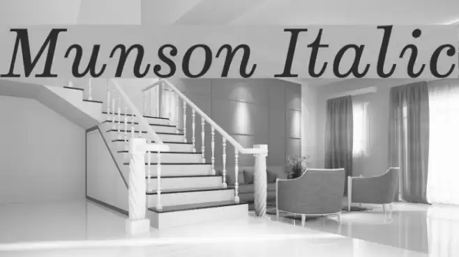 Munson Italic Font examples