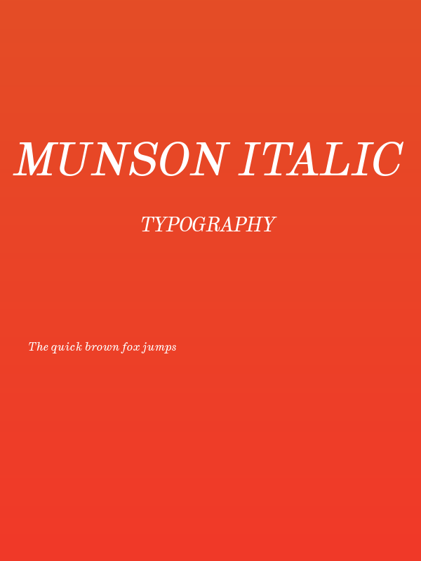 Munson Italic Poster