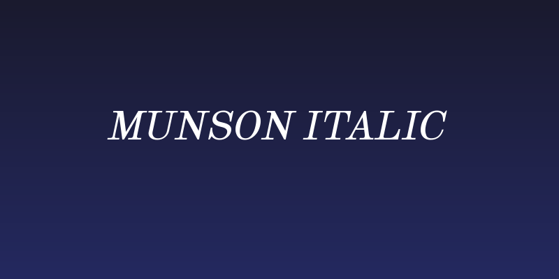 Munson Italic Social Header