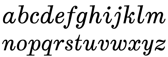 Munson Italic Font LOWERCASE