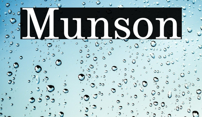 Munson Font examples
