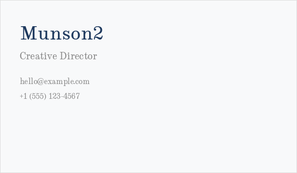 Munson2 Business Card
