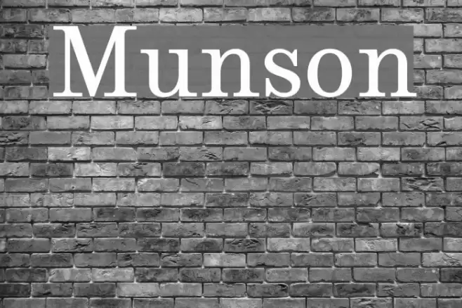 Munson Font examples