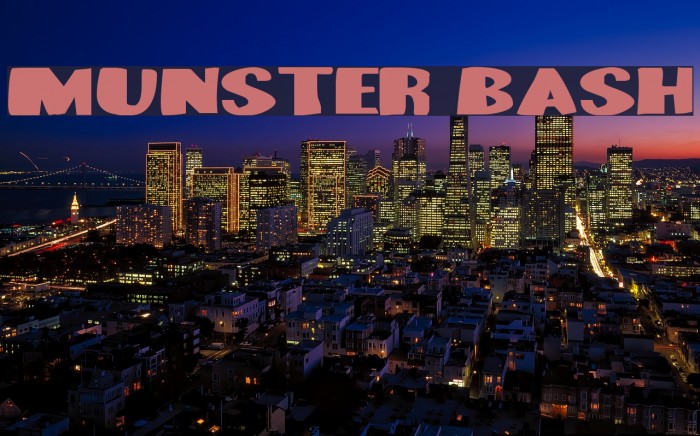 Munster Bash Font examples