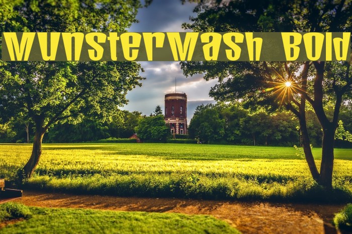 MunsterMash Bold Font examples